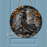 Custom Name Wooden Sign for Witch Enthusiasts - Personalized Witchcraft Plaque with Your Name