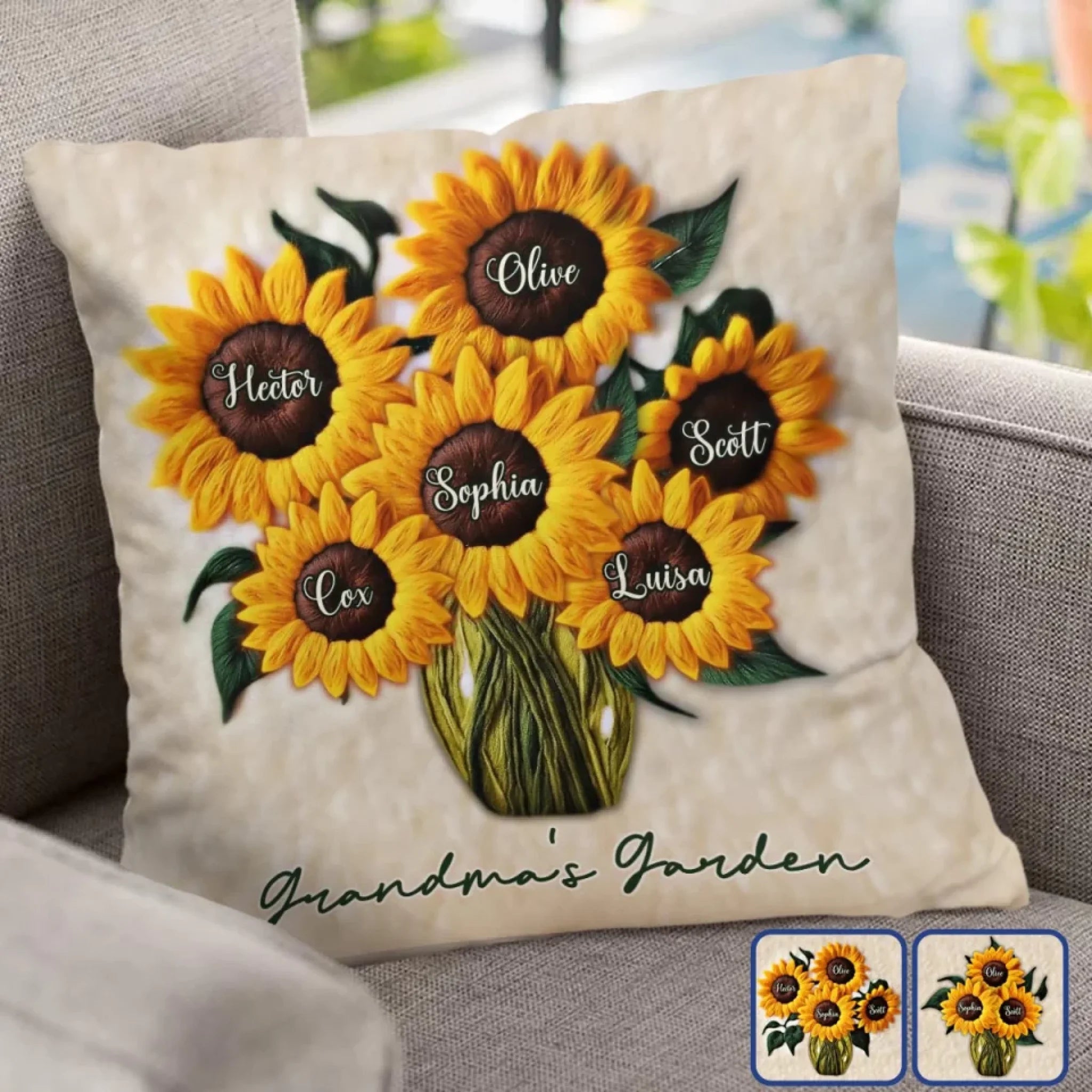 Grandma_s Mom_s Garden - Personalized Grandma Throw_yythkg