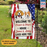 Welcome To The Dog House_ Personalized Garden Flags