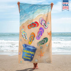 Dog-Floral-Toile-De-Jouy-Chinoiserie-French-Personalized-Quick-Dry-Beach-Towel-1