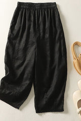 Fashion Casual Solid Color Ankle Pants