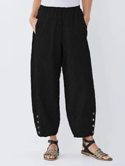 Women's Stripe with Pockets Casual Loose Pants